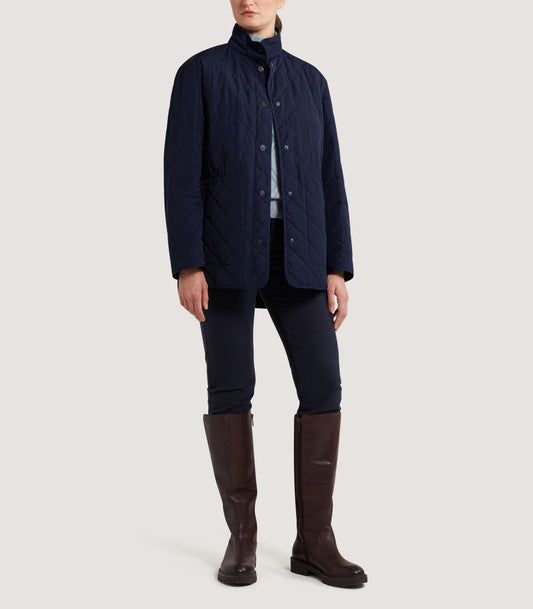 Women's Navy Quilted Purdey Jacket