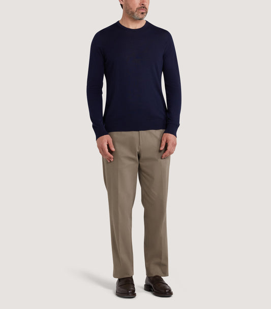 Men's Lightweight Travel Merino Crew Neck in Midnight