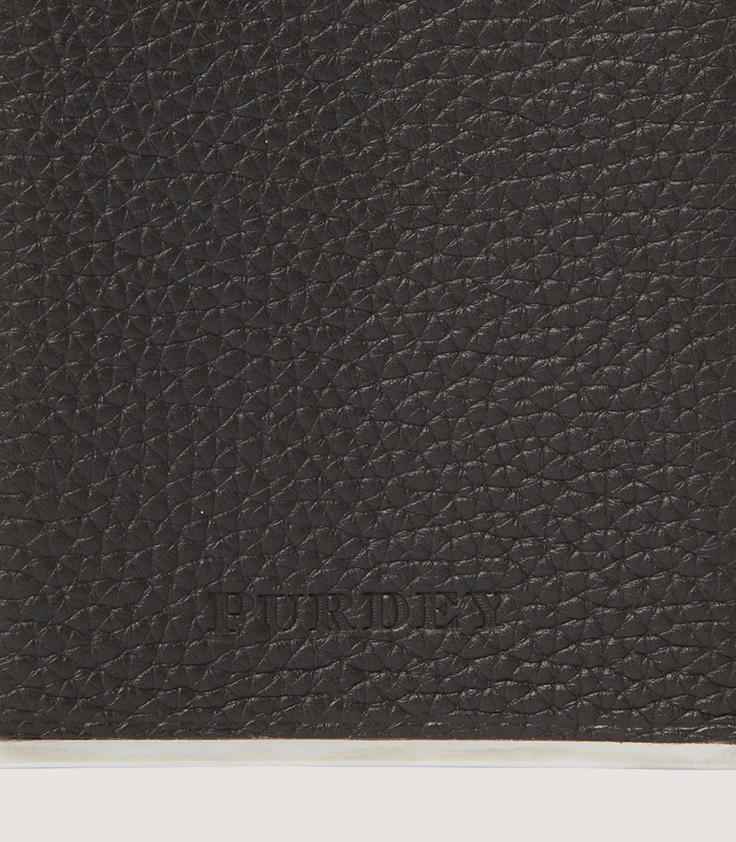 Grain Leather Hip Flask In Dark Brown