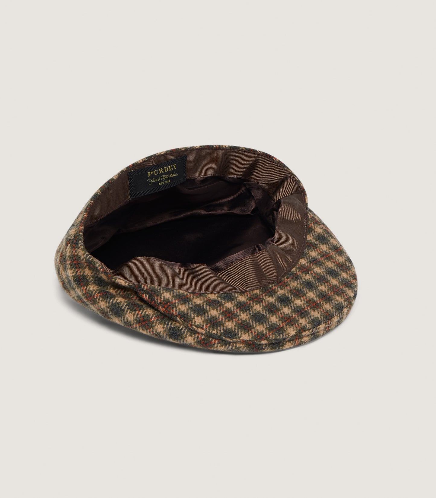 Litton Short Peak Cashmere Tweed Cap in Langshaw