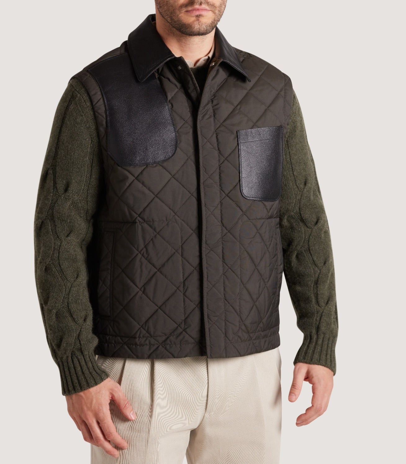 Men's Padded Barn Gilet in French Clay