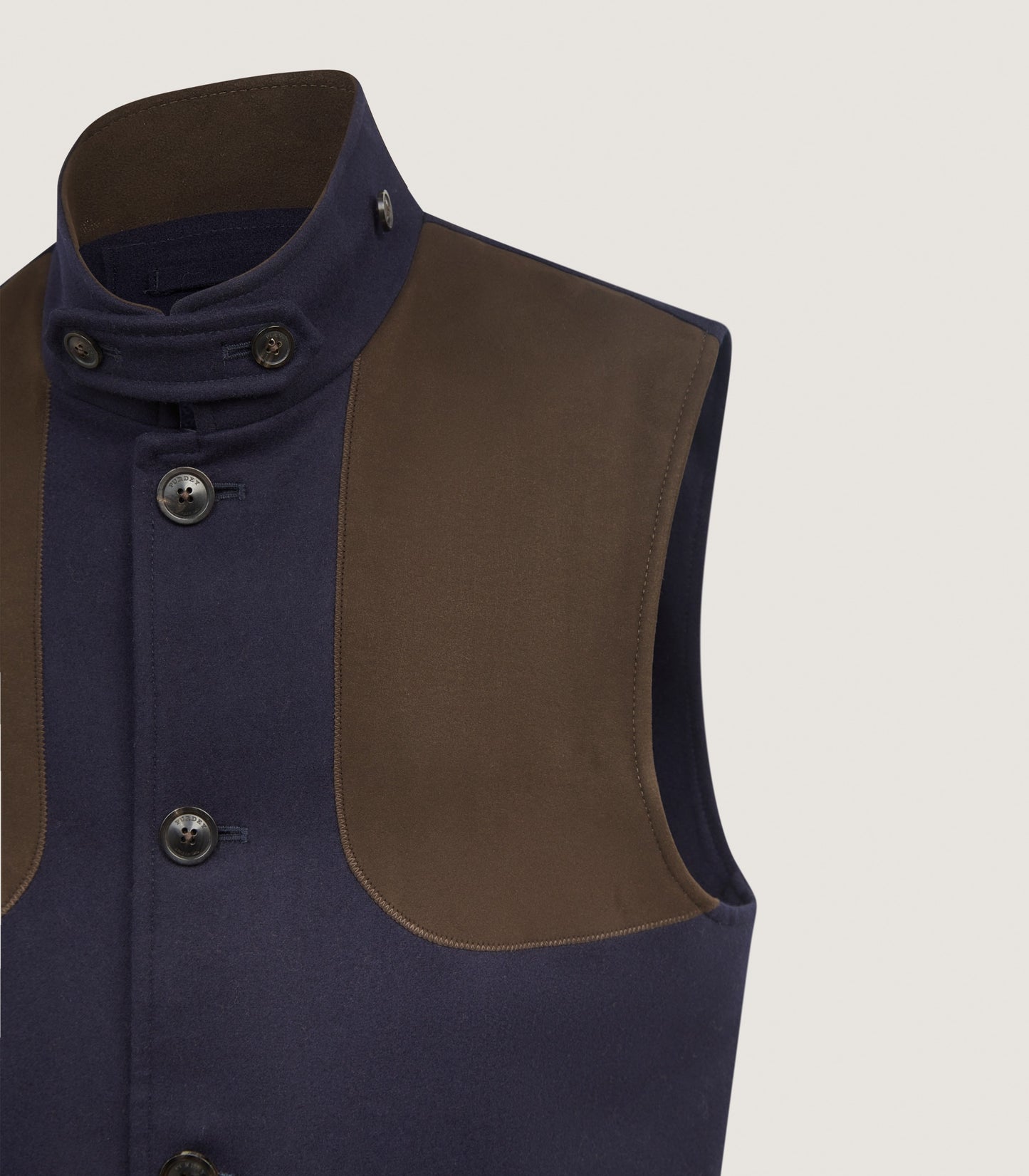 Men's High Collar Sporting Vest In Navy