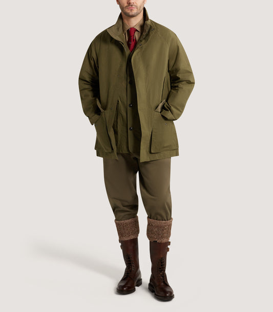 Men's Lightweight Dry Wax Field Coat in Olive