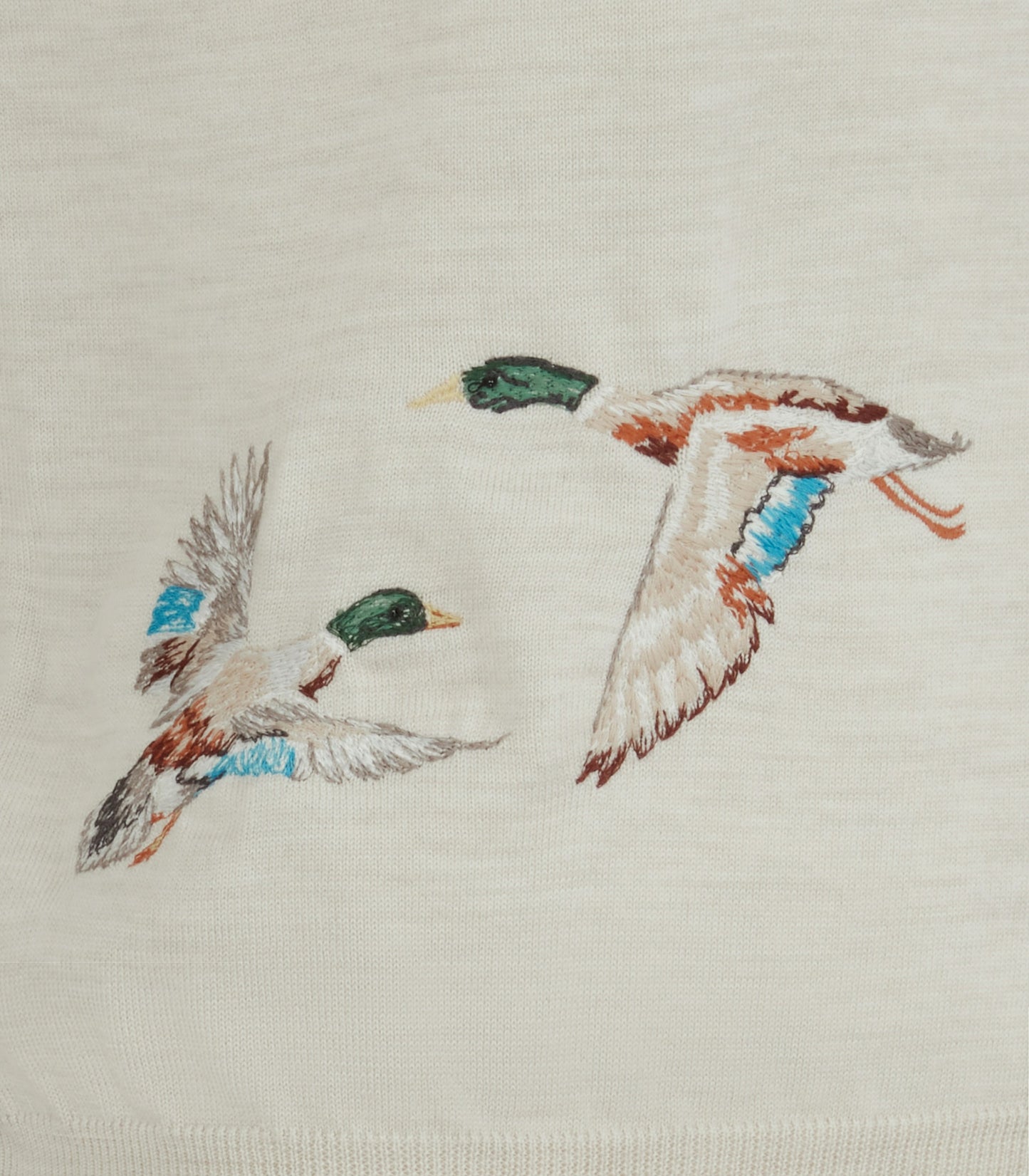 Women's Curzon Birds Round Neck Sweater in Ivory