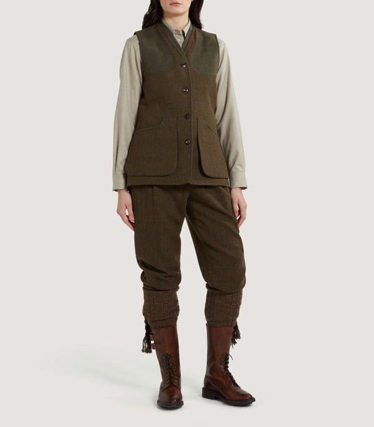 Women's Tweed Shooting Vest in Oakley