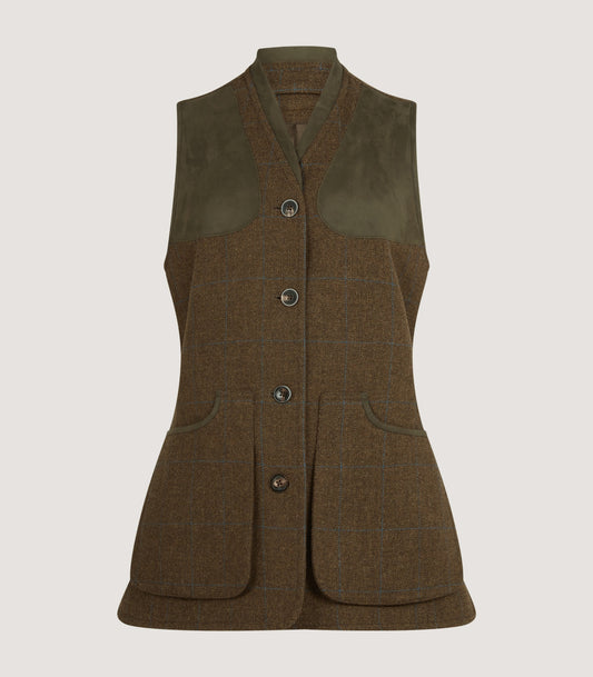 Women's Tweed Shooting Vest in Oakley