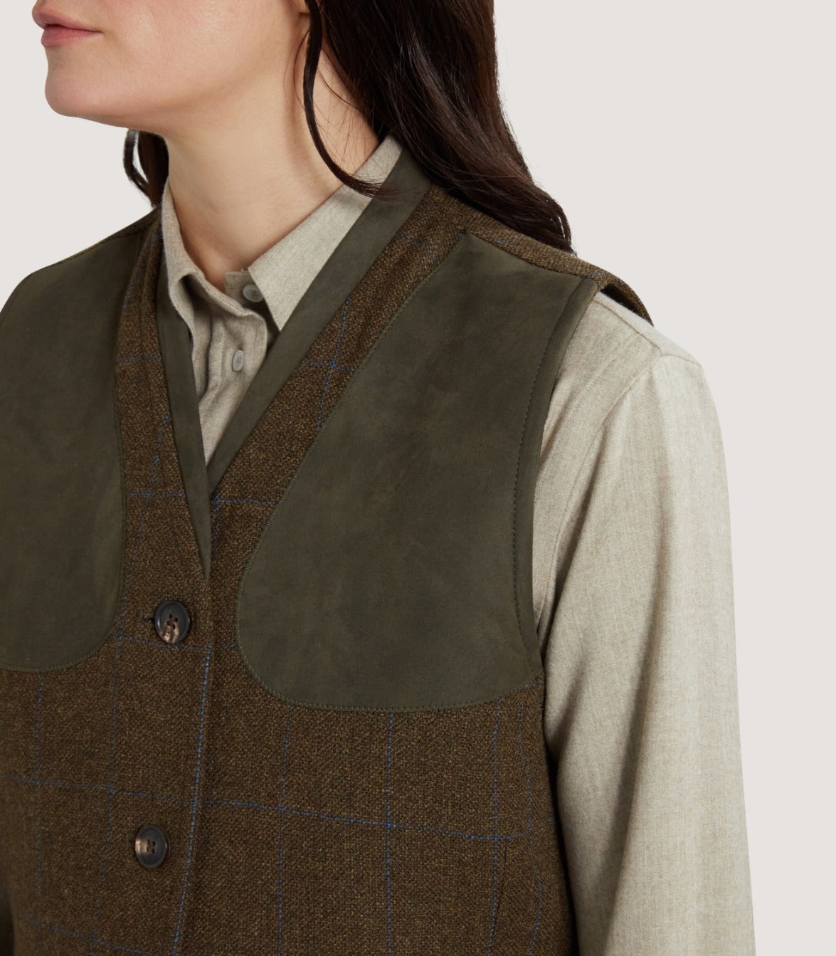 Women's Tweed Shooting Vest in Oakley