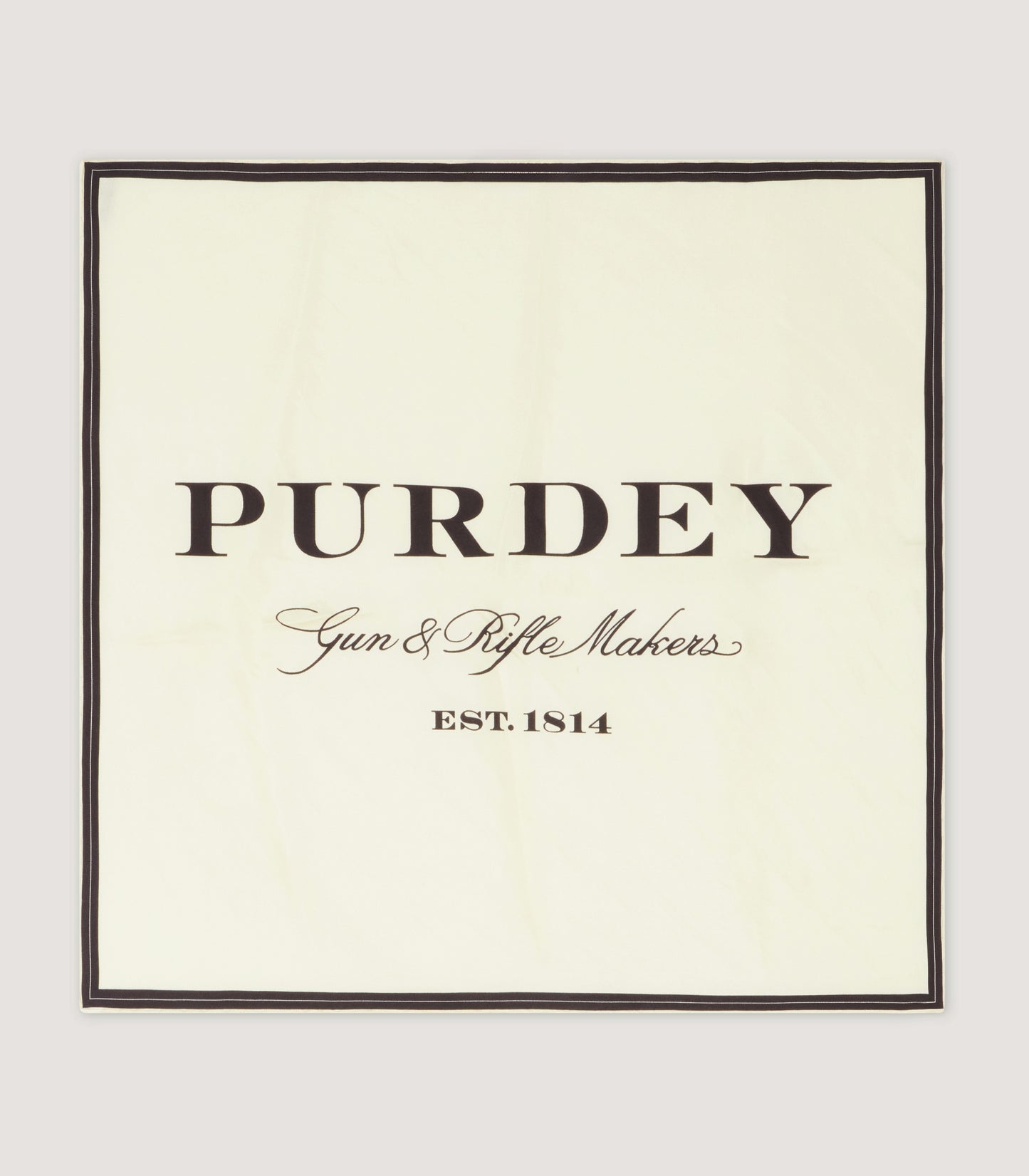 Purdey 1814 Pocket Square in Ecru