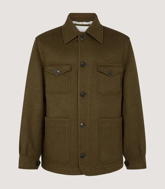 Men's Lyall Chore Jacket in Khaki Green