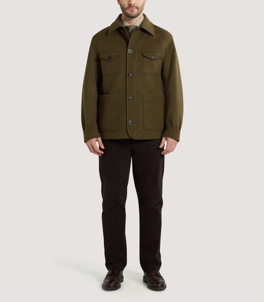 Men's Lyall Chore Jacket in Khaki Green