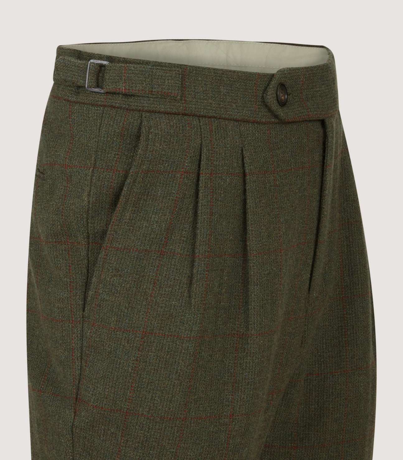 Men's Tweed Shooting Two Pleat Breek With Storm Cuff in Alum