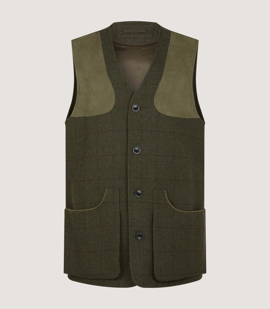 Men's Tweed Shooting Vest in Alum