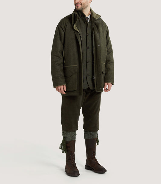 Men's Raglan Cashmere Tweed Field Coat in Dinmore