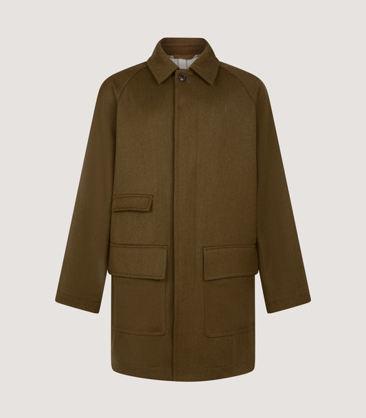Men's Stratton Car Coat in Khaki