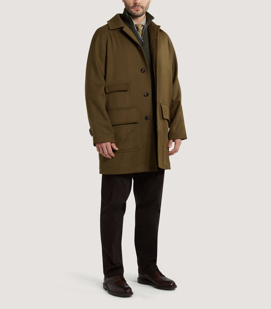 Men's Stratton Car Coat in Khaki