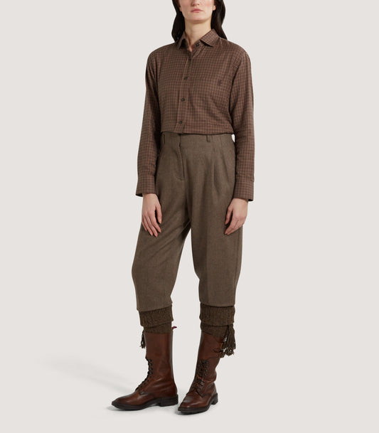 Women's Cashmere Mix Tweed Shooting Trouser in Percy