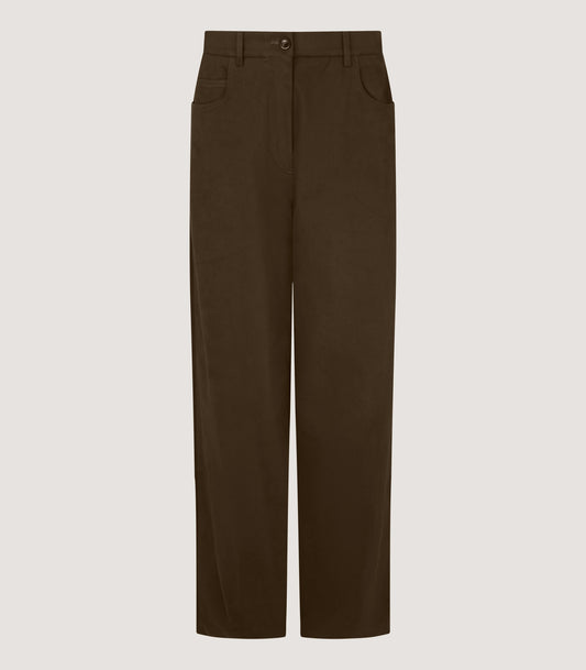 Women's Straight Leg Seymour Trousers in Dark Olive