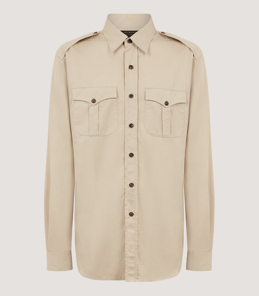 Men's Tencel Khartoum Shirt in Stone