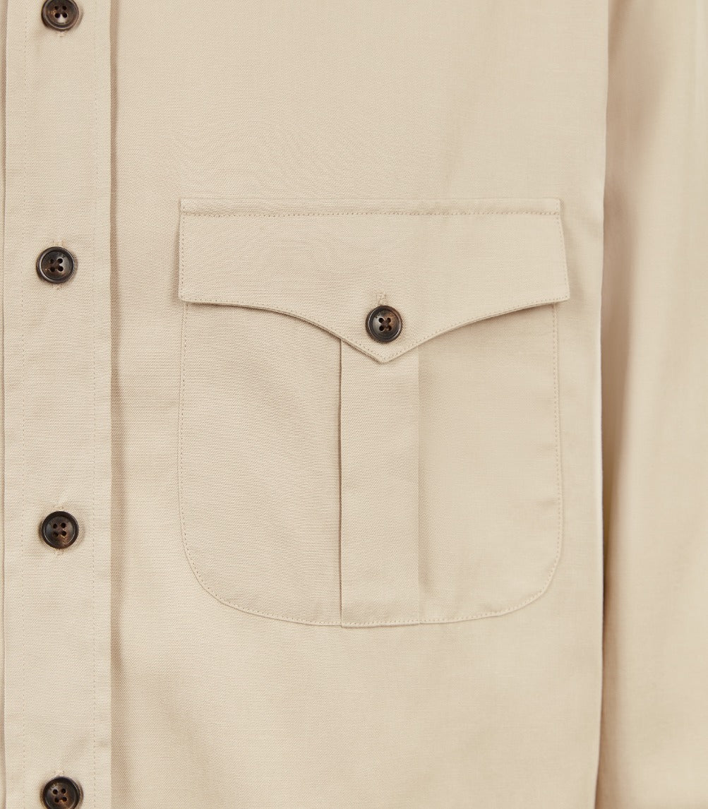 Men's Tencel Khartoum Shirt in Stone