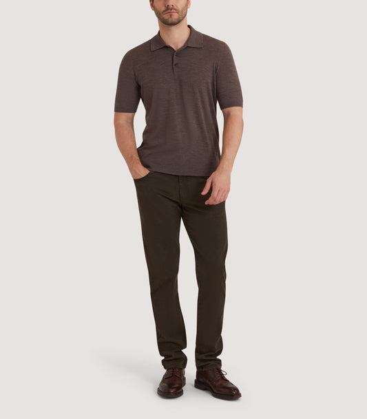 Men's Tantallon Short Sleeve Polo Shirt in Hazelnut