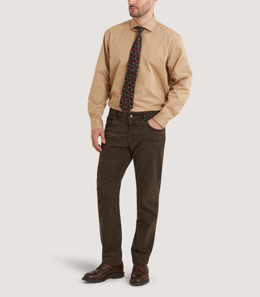 Men's Cut Away Collar Shirt in Desert