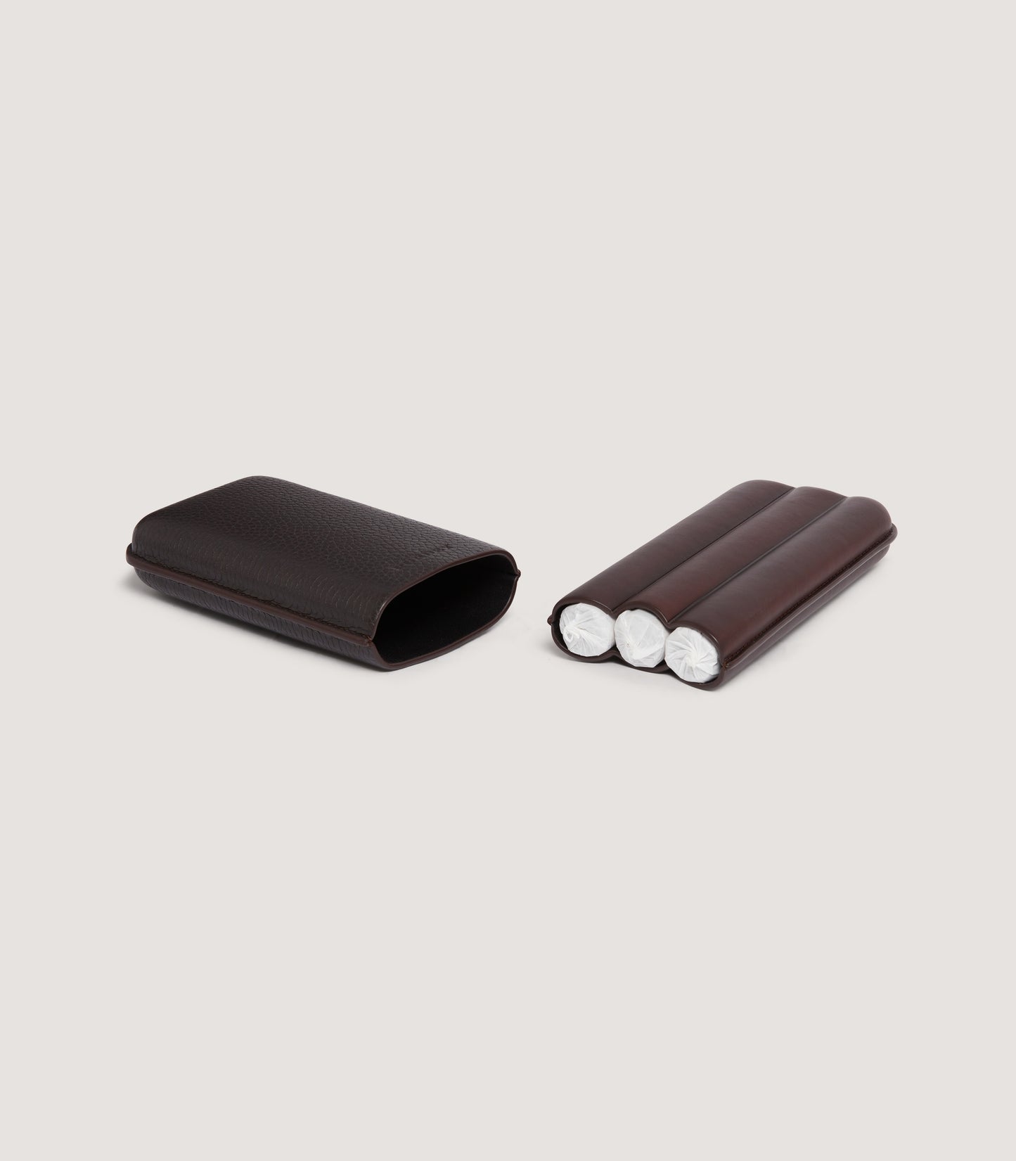 Three Cigar Leather Holder