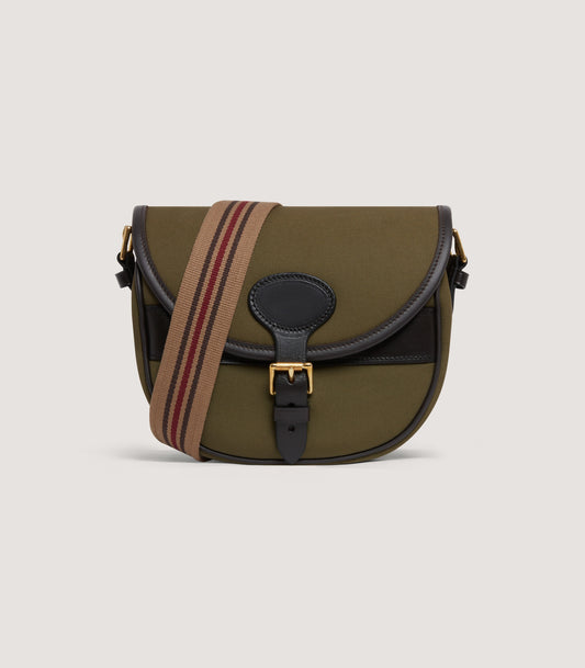 Cotton Canvas Cartridge Bag In Khaki