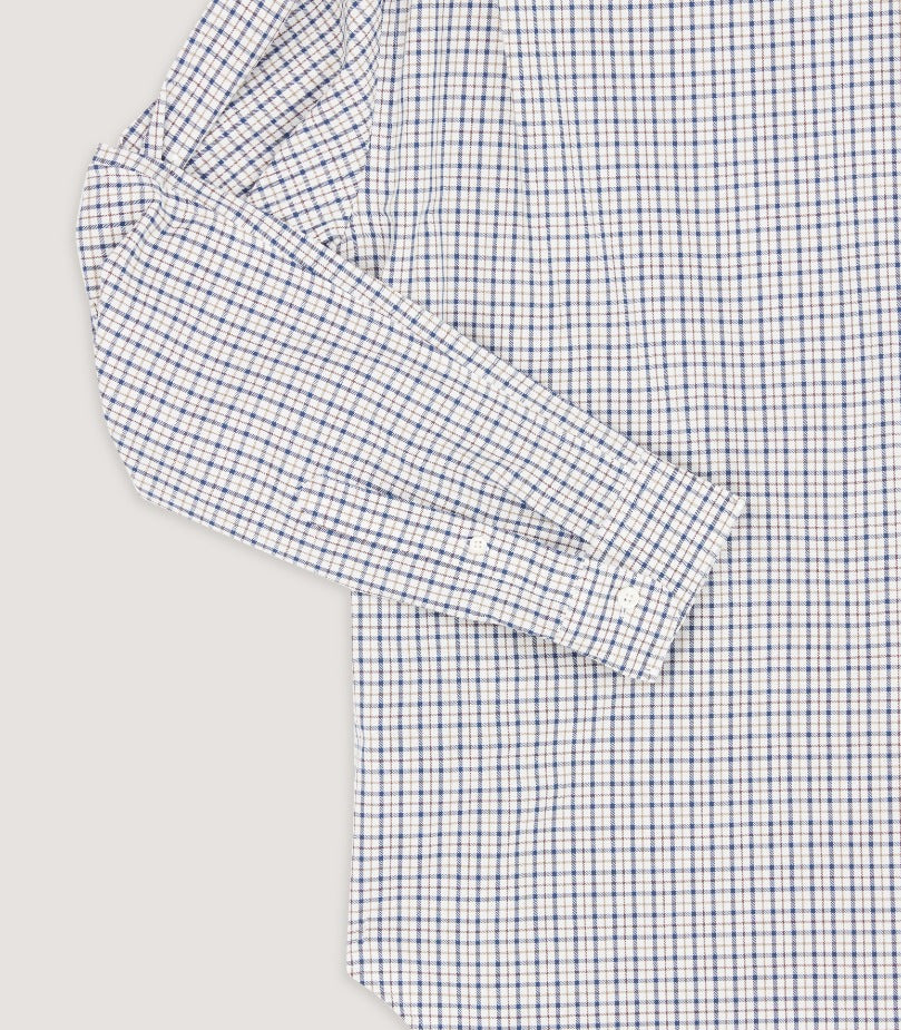 Men's Shooting Tattersall Shirt in Canvas Blue