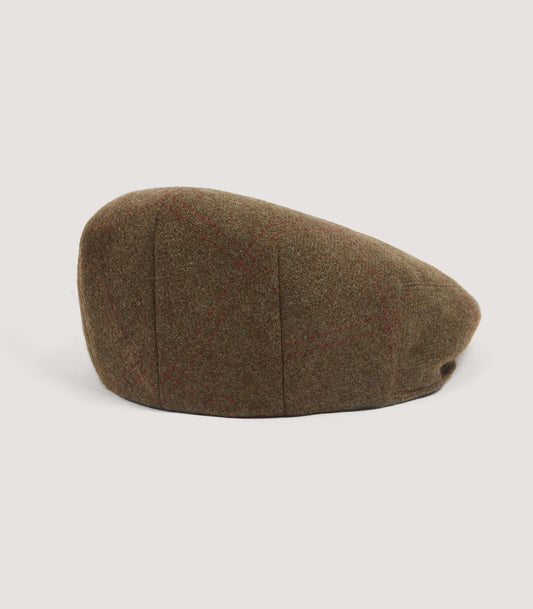 Litton Short Peak Cashmere Tweed Cap in Legerwood