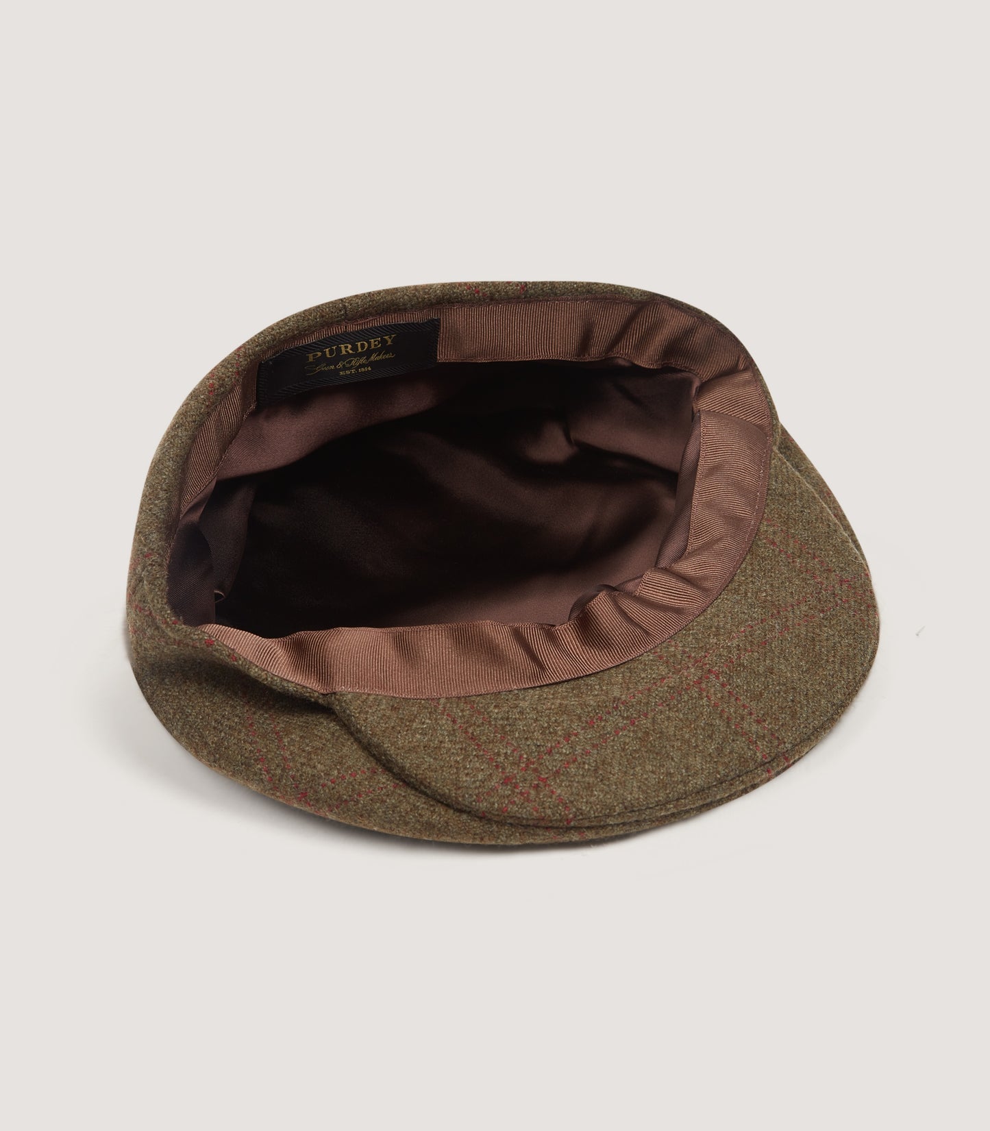 Litton Short Peak Cashmere Tweed Cap in Legerwood