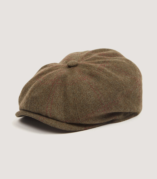 Dalby Cashmere Tweed Bakerboy Cap in Legerwood