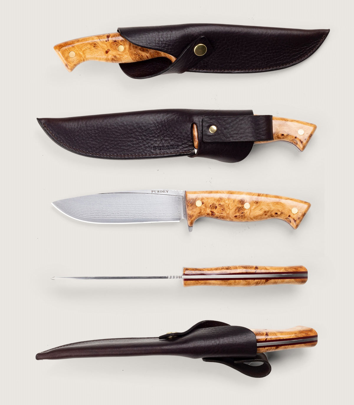 Flagstaff Hunter Knife - 5 inch In Burr Oak