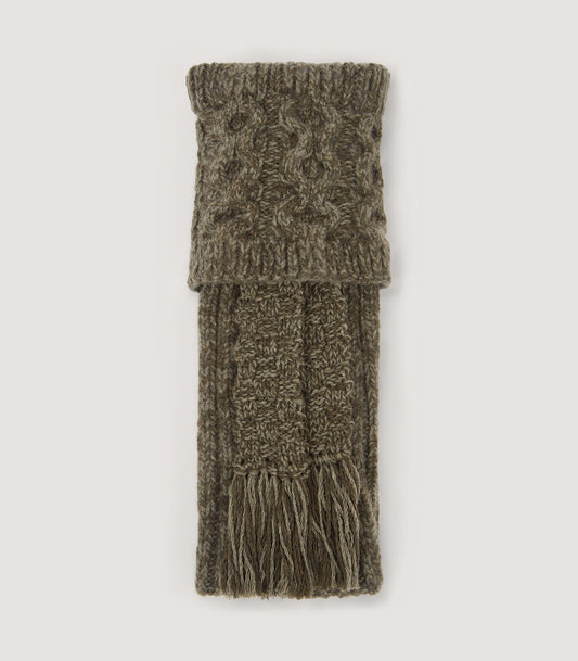 Medallion Cashmere Socks in Loden