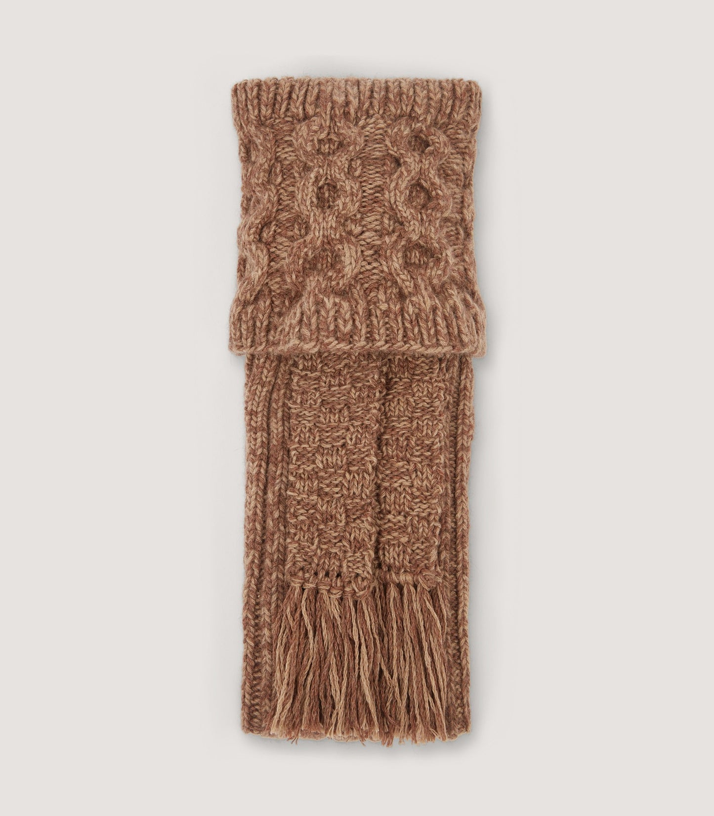 Medallion Cashmere Socks in Light Taupe