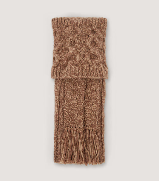 Medallion Cashmere Socks in Light Taupe