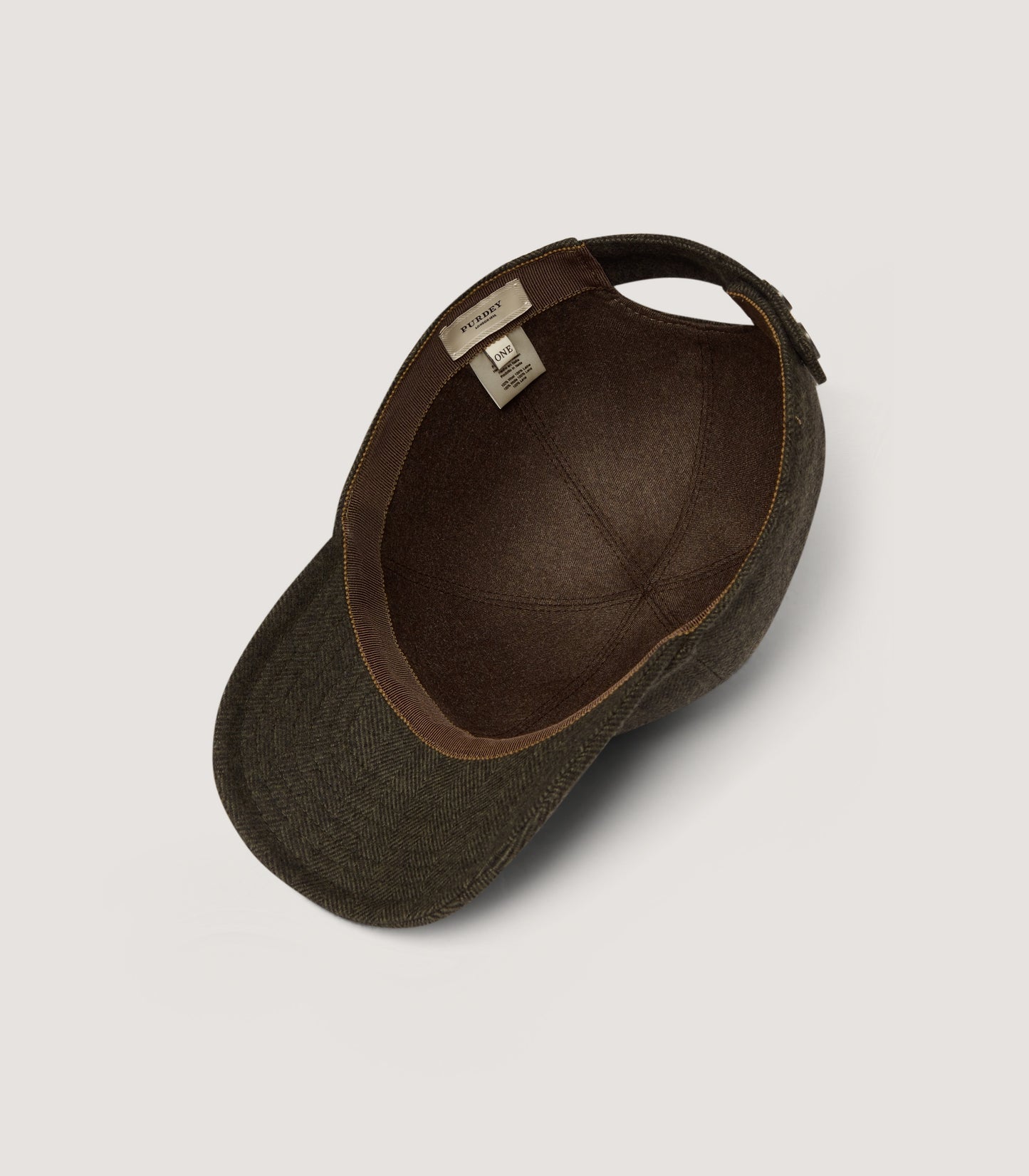 Herringbone Baseball Cap in Loden