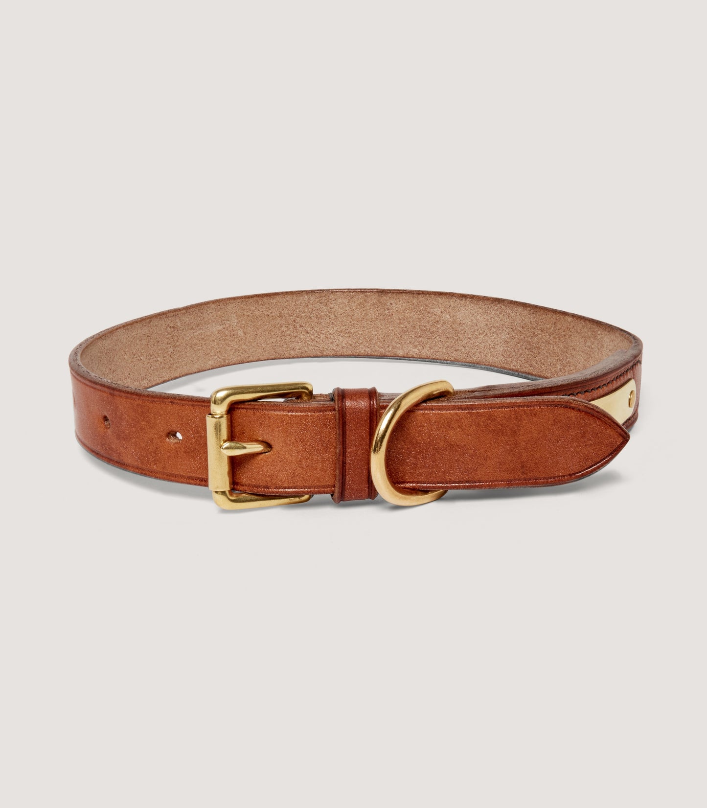 Bridle Leather Dog Collar In Brown