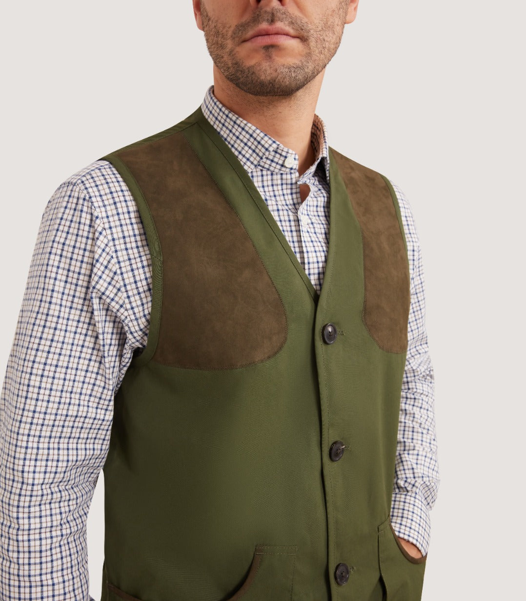 Men's Dawson Lightweight Shooting Vest in Dark Green