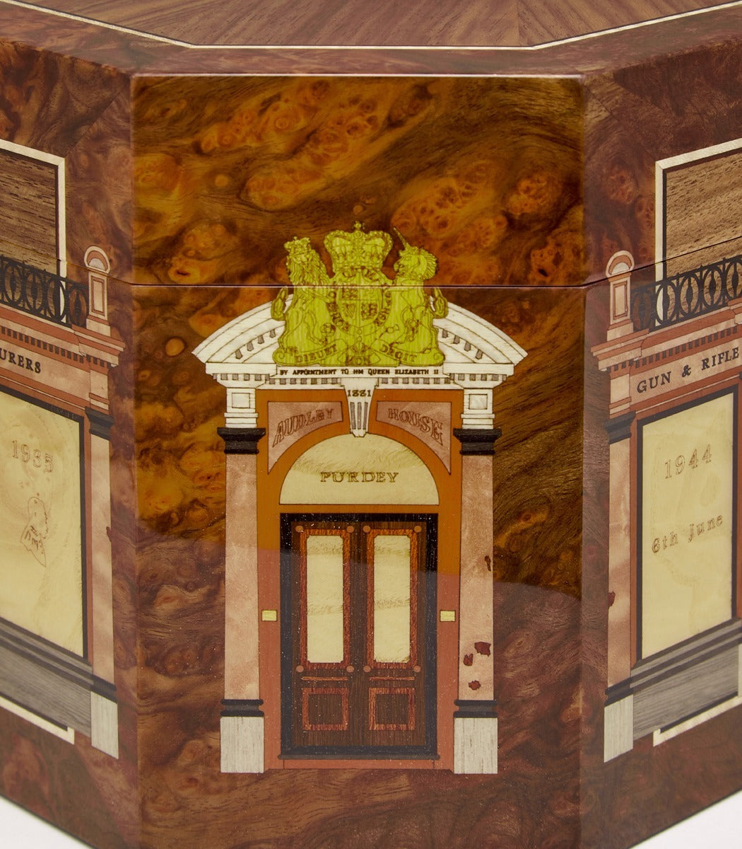 Audley House Marquetry Humidor In Natural