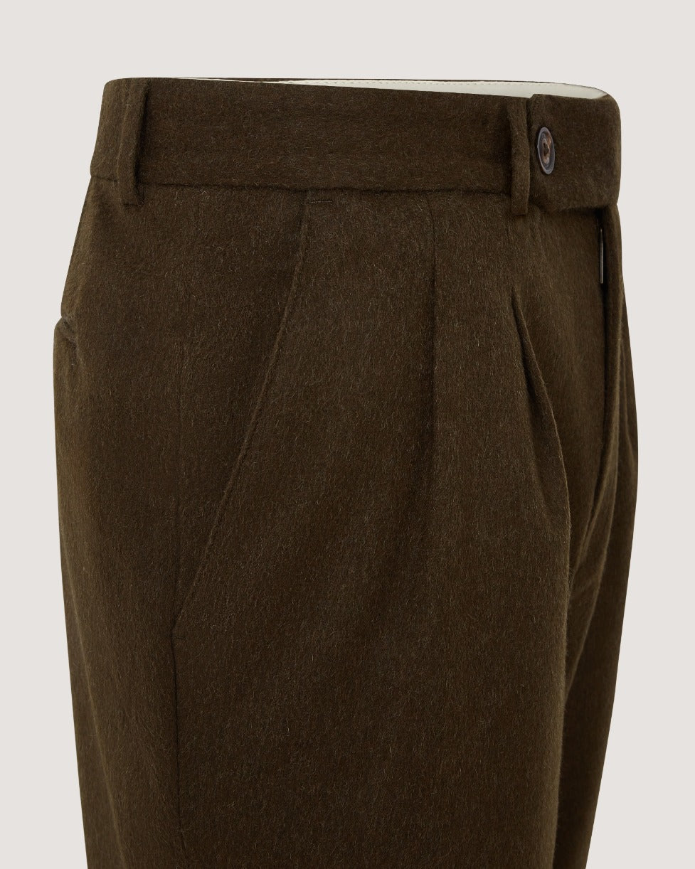 Men's Two Pleat Breek with Storm Cuff in Loden