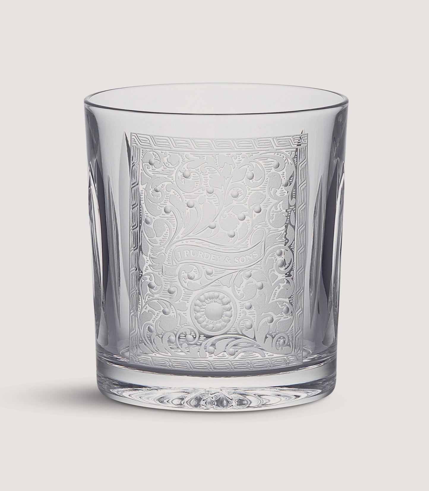 Crystal Tumbler With Scroll Engraving