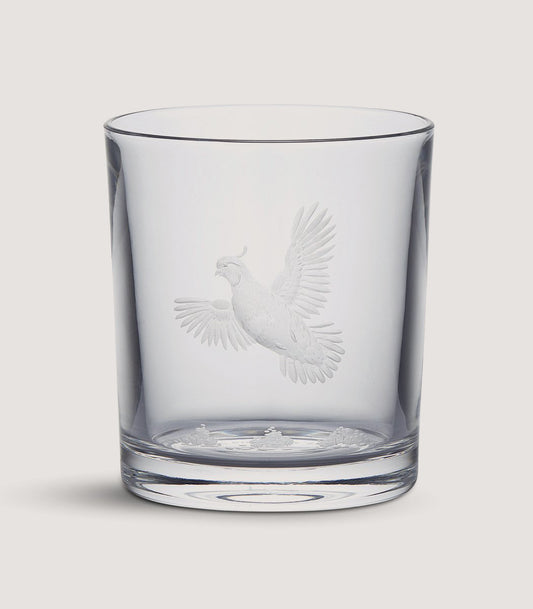Crystal Tumbler - Gambel Quail