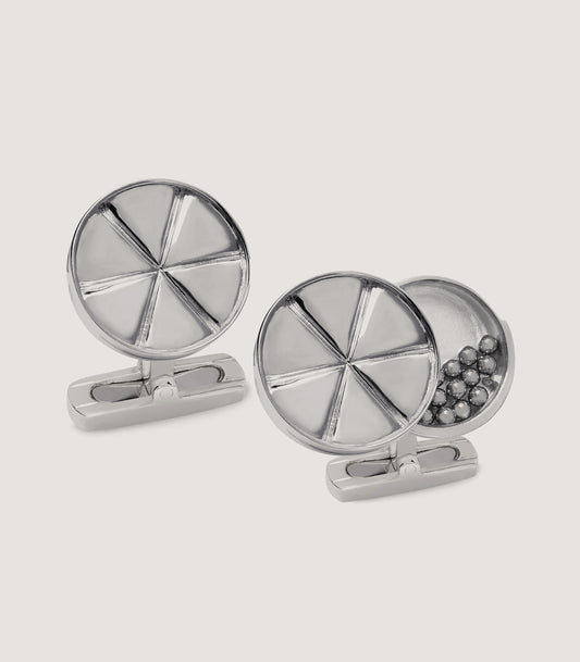 Opening Cartridge Cufflinks In Silver