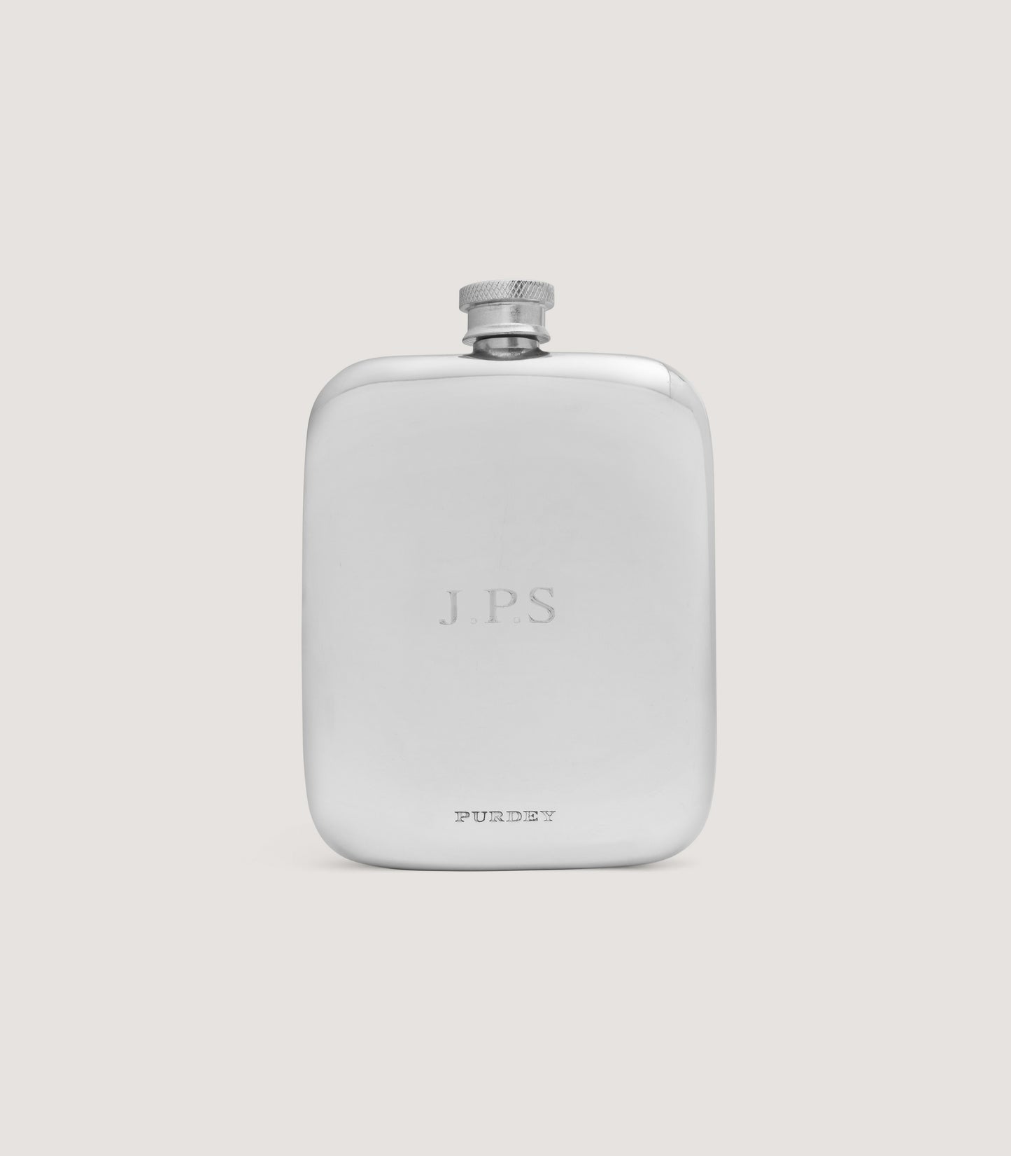 6 oz Pewter Hip Flask With Sporter Engraving