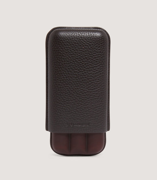 Three Cigar Leather Holder