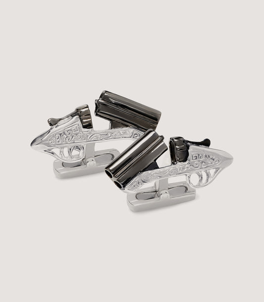 Over-And-Under Silver Cufflinks In Silver