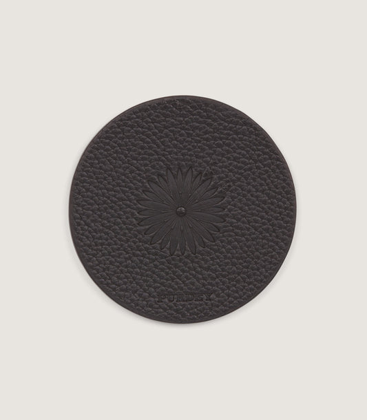 Purdey Leather Featherburst Coaster