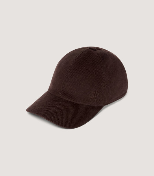 Corduroy Baseball Cap in Chocolate
