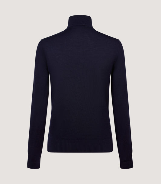 Men's Linton Quarter Zip Sweater in Midnight