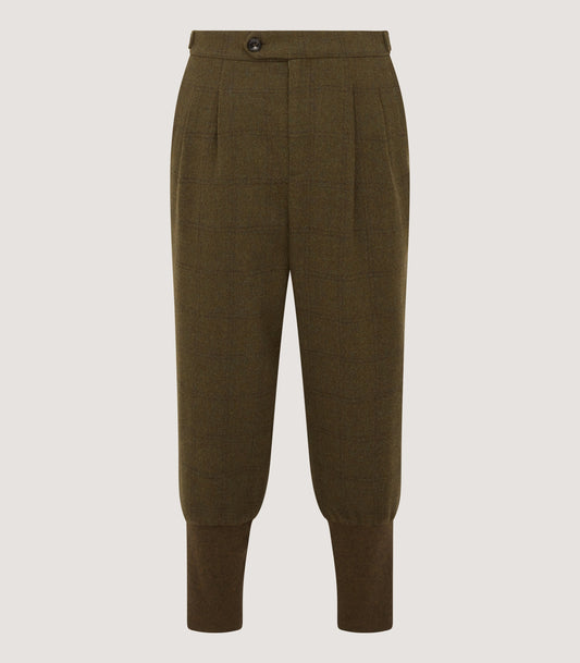 Men's Tweed Shooting Two Pleat Breek With Storm Cuff in Frederick Box Check
